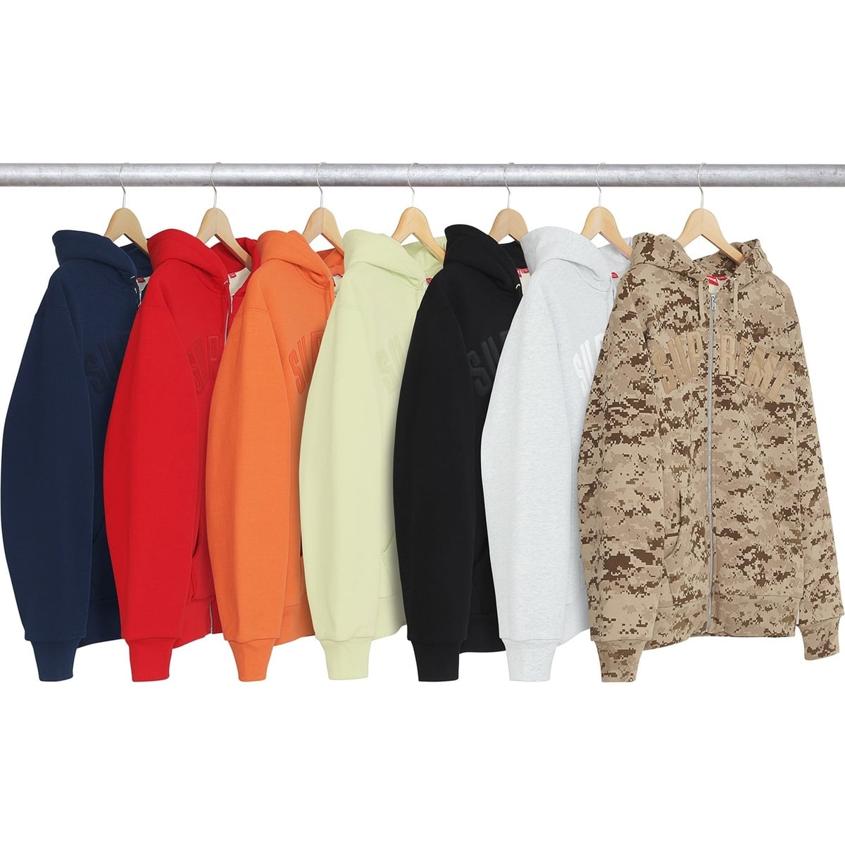 Arc Logo Thermal Zip Up Sweatshirt - Supreme
