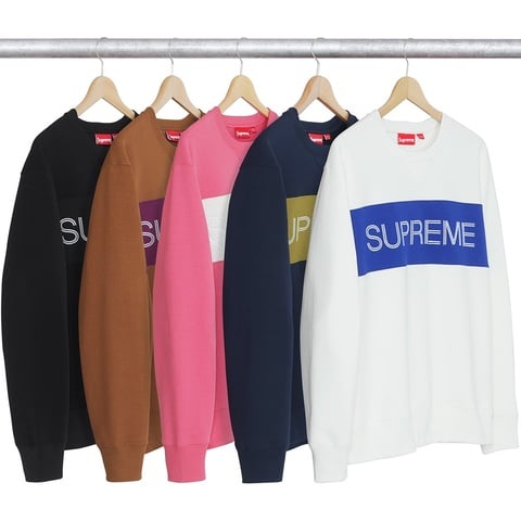 Supreme ZigZag Stitch Panel クルーネックトレーナー スウェット RN 101837 ピンク サイズM 美品 中古 4b012673 Supreme - Supreme ZigZag Stitch Panel クルーネックトレーナー