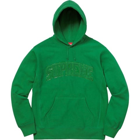 Supreme Patent/Chenille Arc Logo Hooded Sweatshirt - Colorway