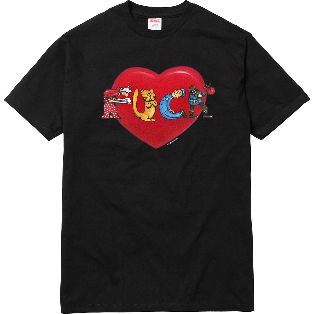 Supreme Heart Tee (fall/winter 2017) - $34.00