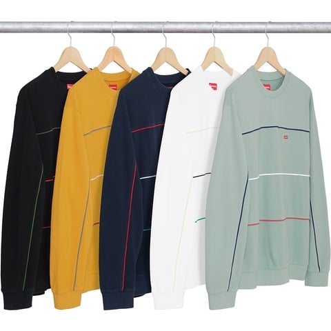Supreme Multicolor Piping Pique Crewneck - $110.00