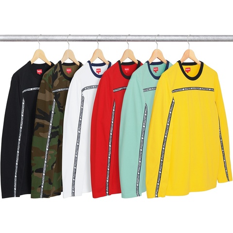 Supreme Tape Stripe L/S Pique Top - $98.00