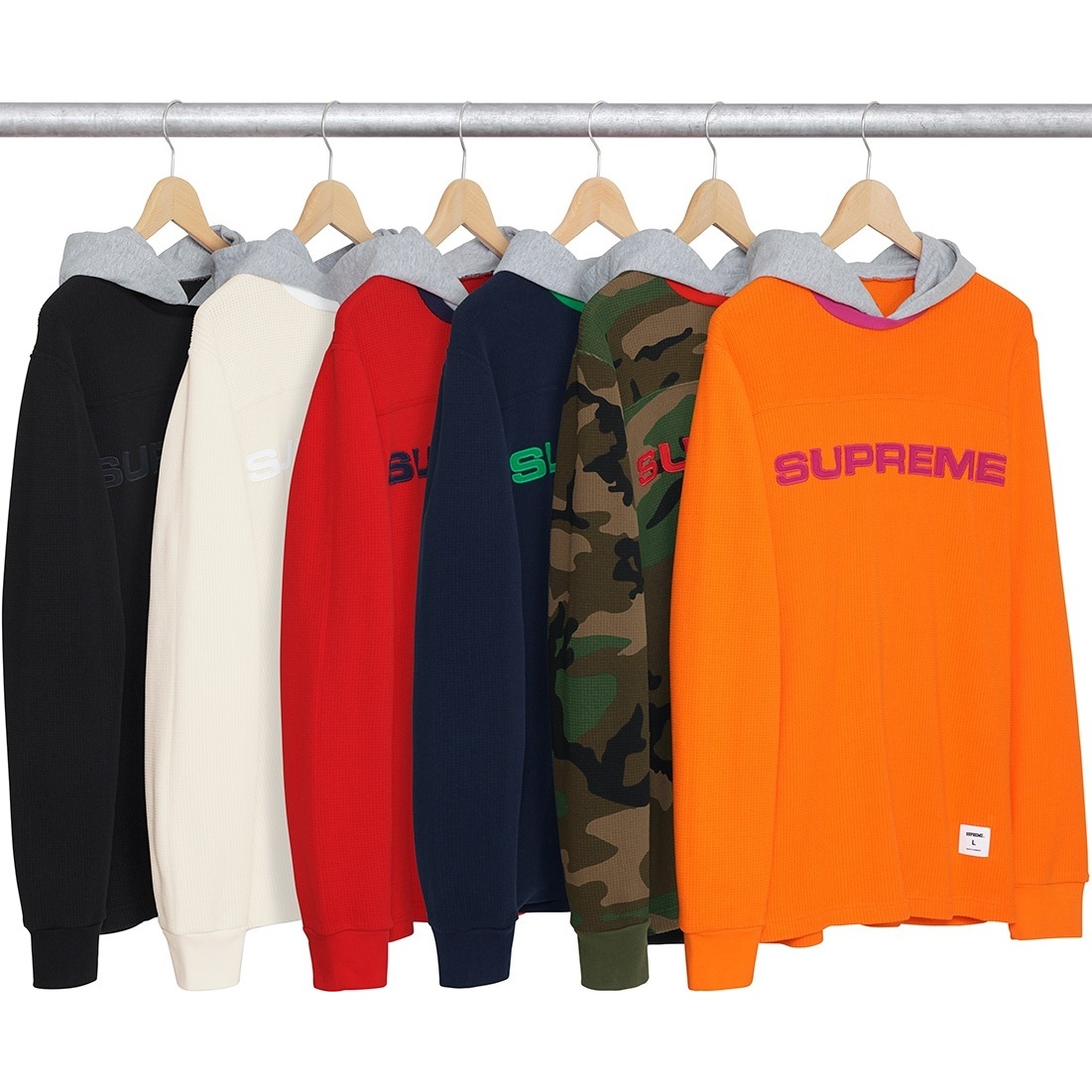 Supreme Hooded Waffle Ringer (fall/winter 2017) - $110.00