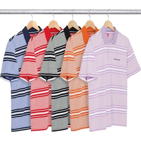 Supreme Heather Stripe Polo - $88.00