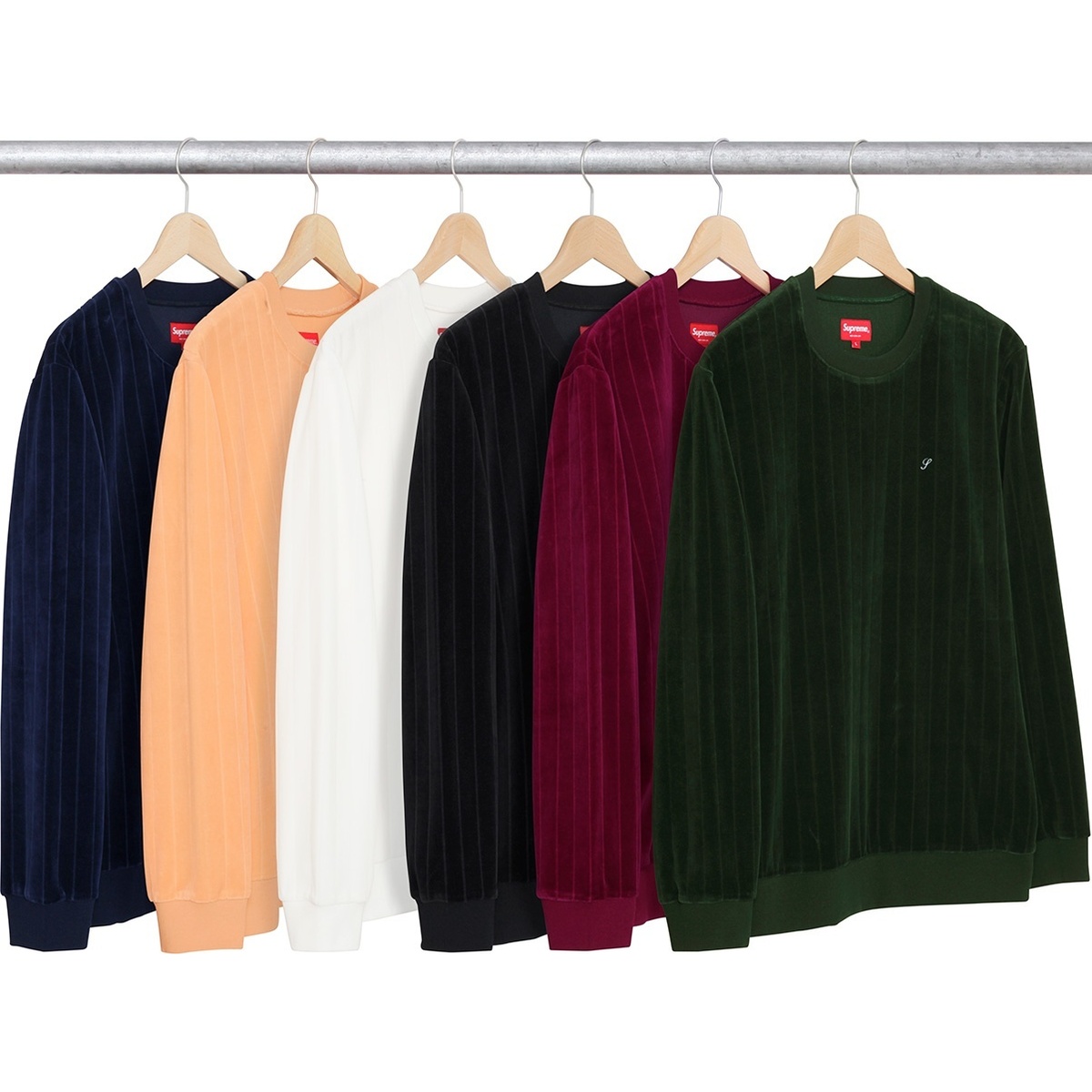 Supreme Ribbed Velour Crewneck (fall/winter 2017) - €110.00