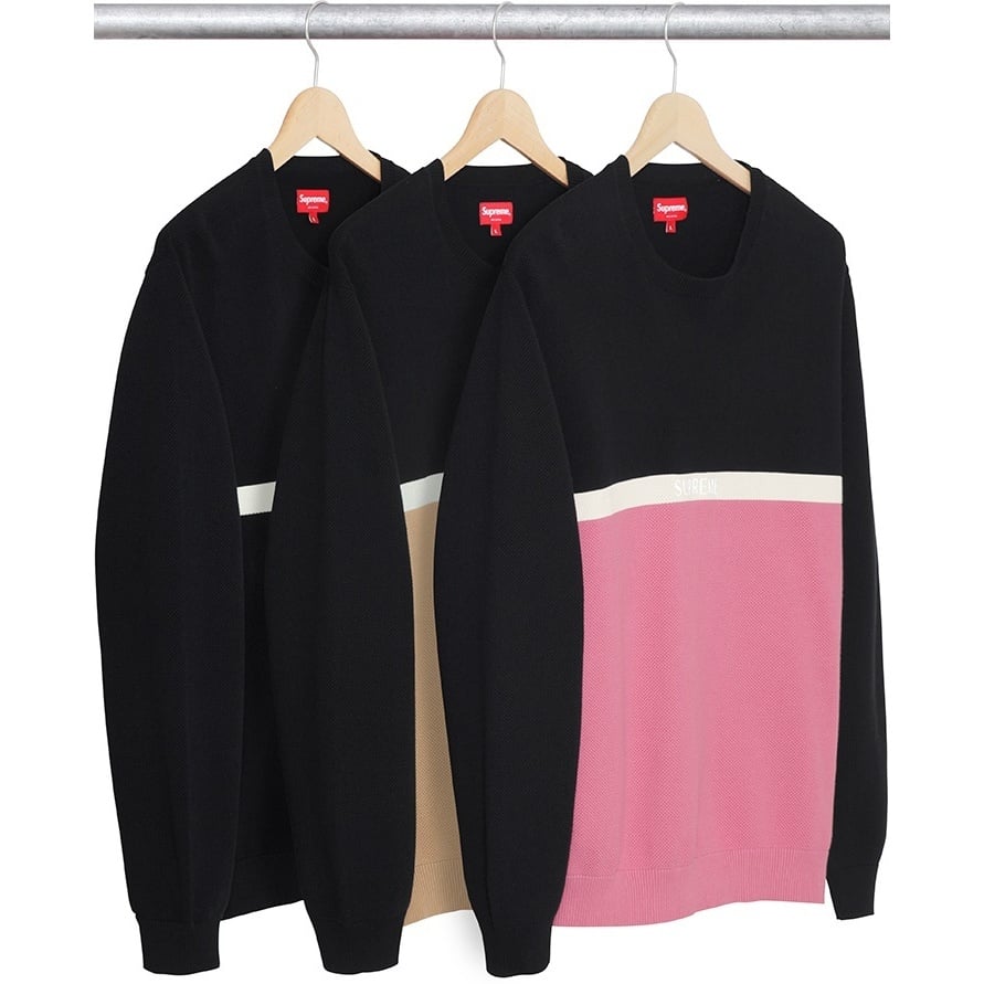 Supreme Split Pique Crewneck (fall/winter 2017) - $128.00