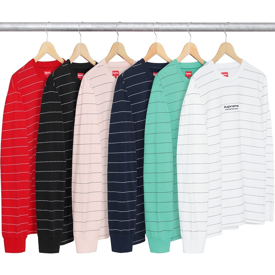 Supreme Logo Stripe L/S Top (fall/winter 2017) - $88.00