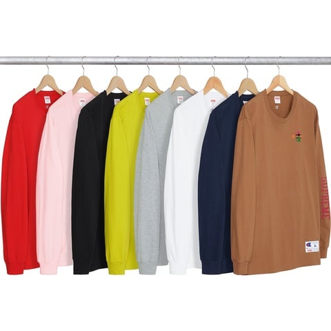 Supreme Supreme®/Champion® Stacked C L/S Tee - $68.00