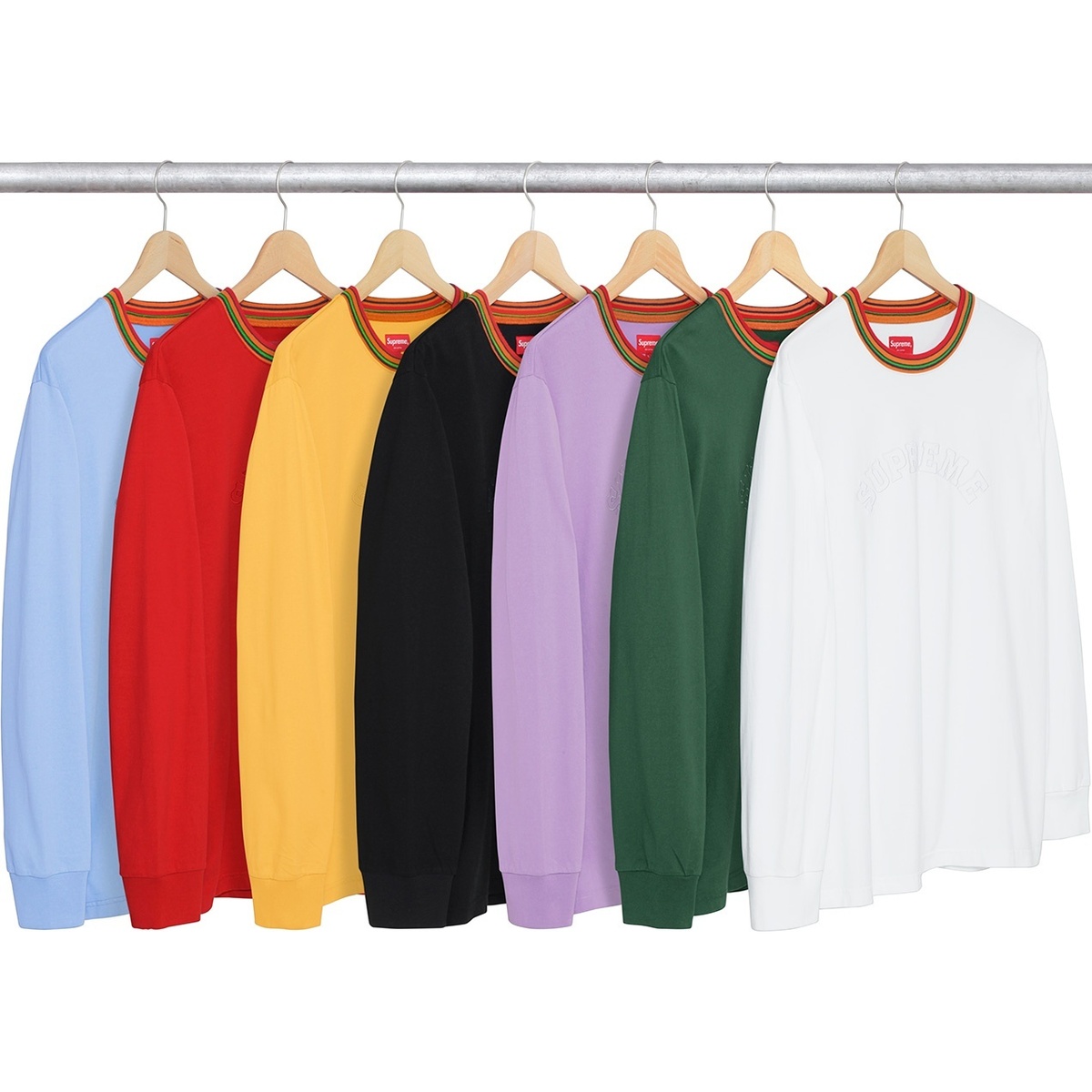 Supreme Multicolor Striped Rib L/S Top (fall/winter 2017) - $88.00