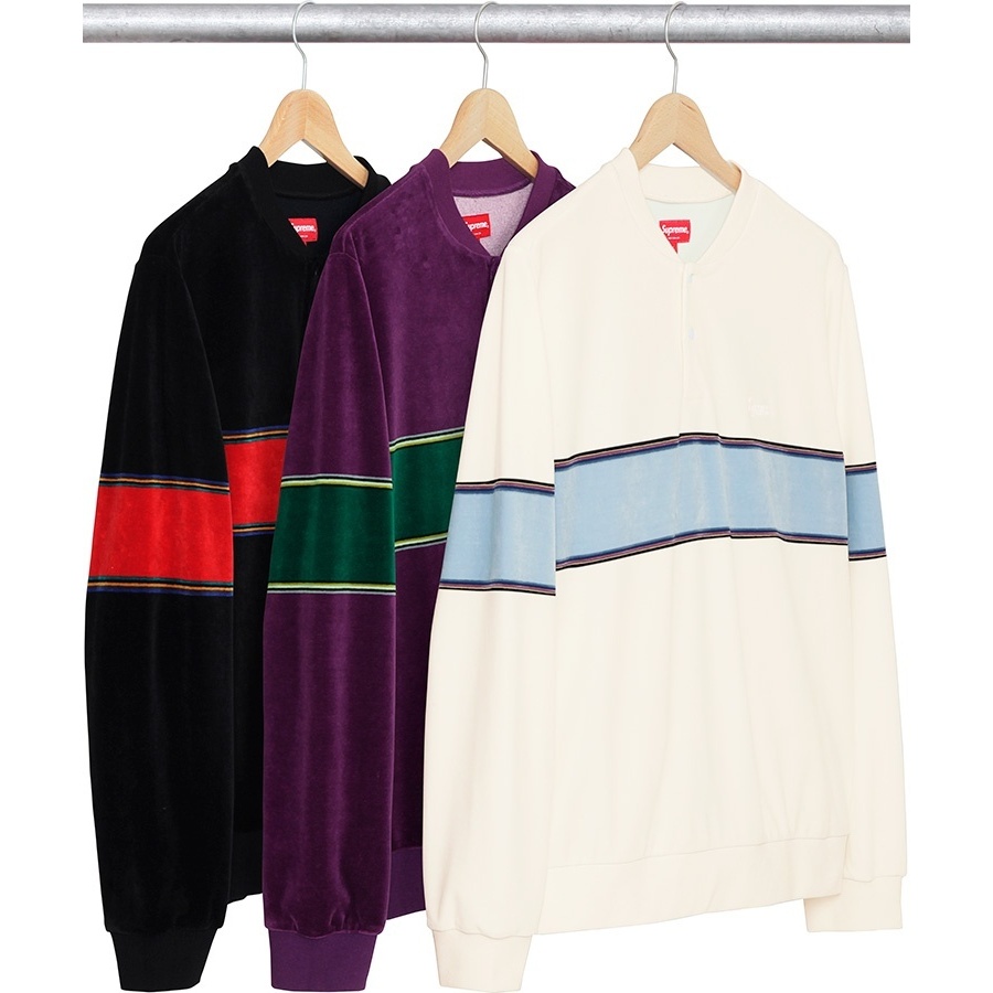 トップス Supreme velour snap Henley Velour Snap Henley - fall/winter 2017 - Supreme