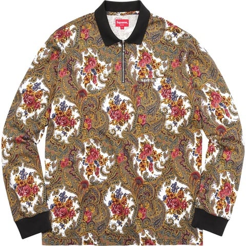 Supreme Paisley L/S Polo - $110.00