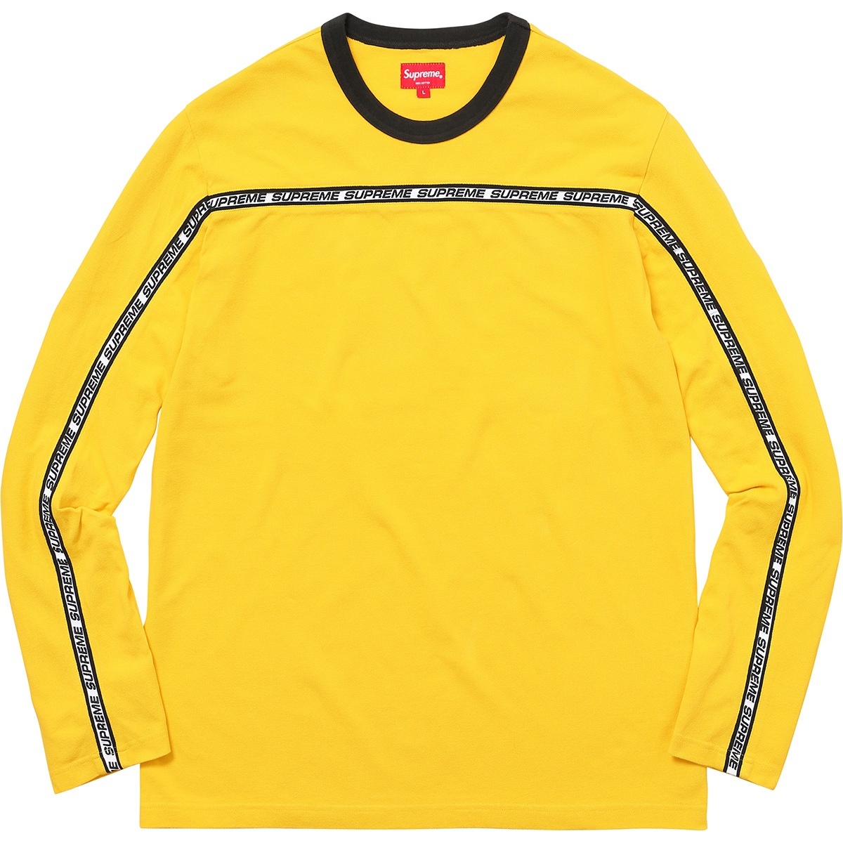 Supreme Tape Stripe L S Pique Top (FW17) - $98