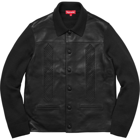 Supreme Leather Front Polo Sweater - Colorway