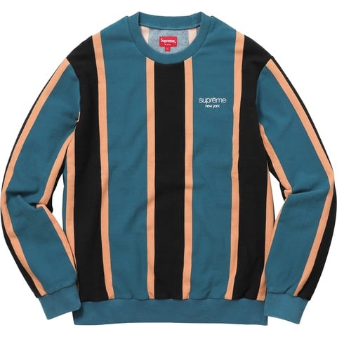 Supreme Vertical Striped Pique Crewneck - Colorway