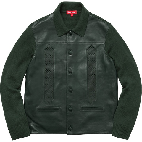 Supreme Leather Front Polo Sweater - Colorway