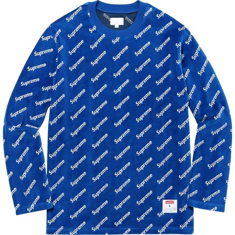 Supreme Velour Diagonal Logo L/S Top - Colorway