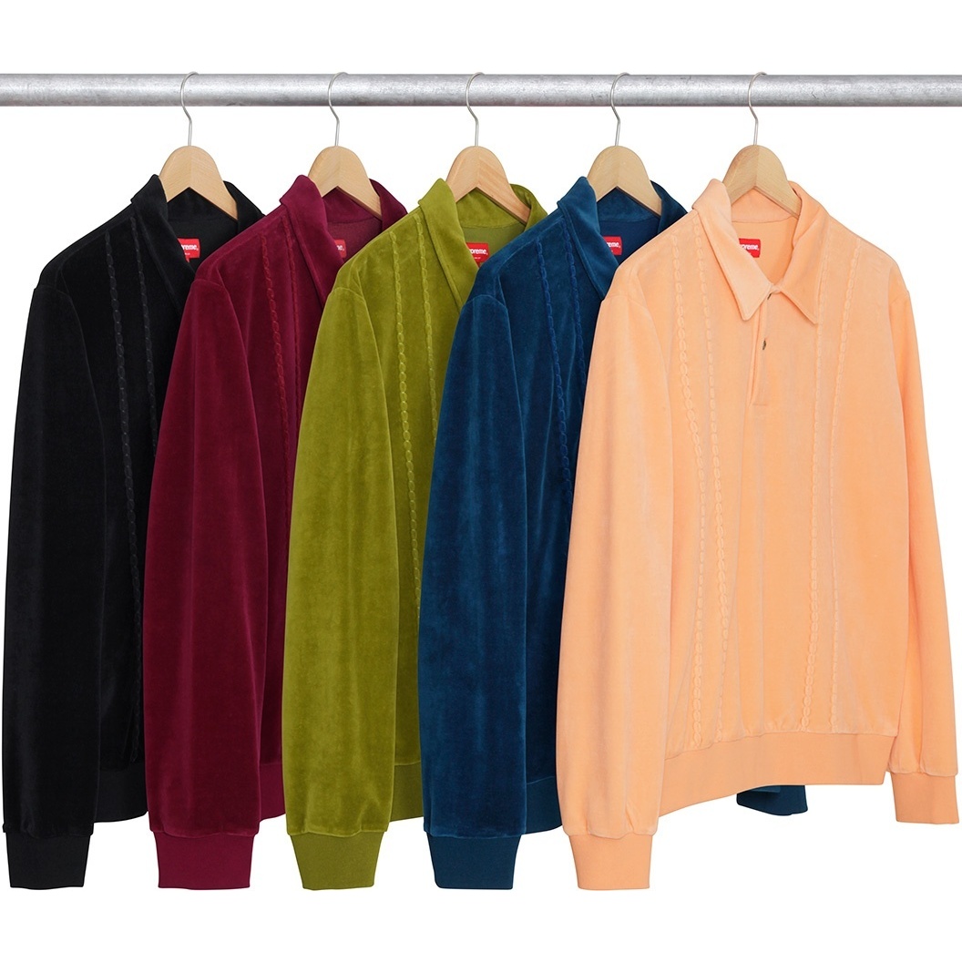 Velour L/S Polo - fall/winter 2017 - SupremeCommunity