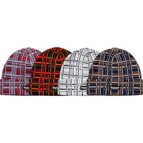 Supreme Plaid Beanie - $32.00