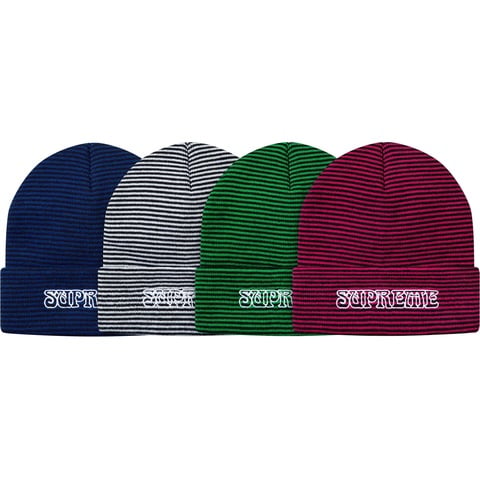 Supreme Small Stripe Beanie - $32.00