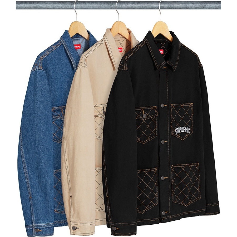 Diamond Stitch Denim Chore Coat - fall/winter 2018 - Supreme