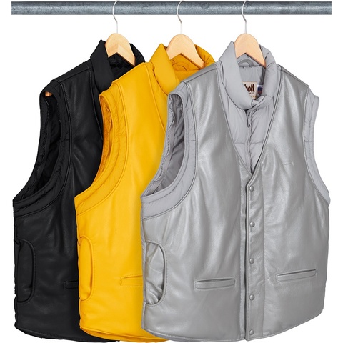 Supreme Supreme®/Schott® Down Leather Vest Puffy Jacket - Colorway