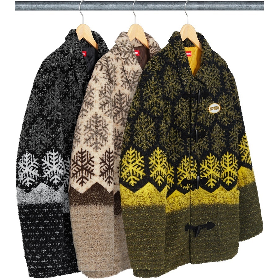 Supreme Snowflake Toggle Fleece Jacket (fall/winter 2018) - $238.00