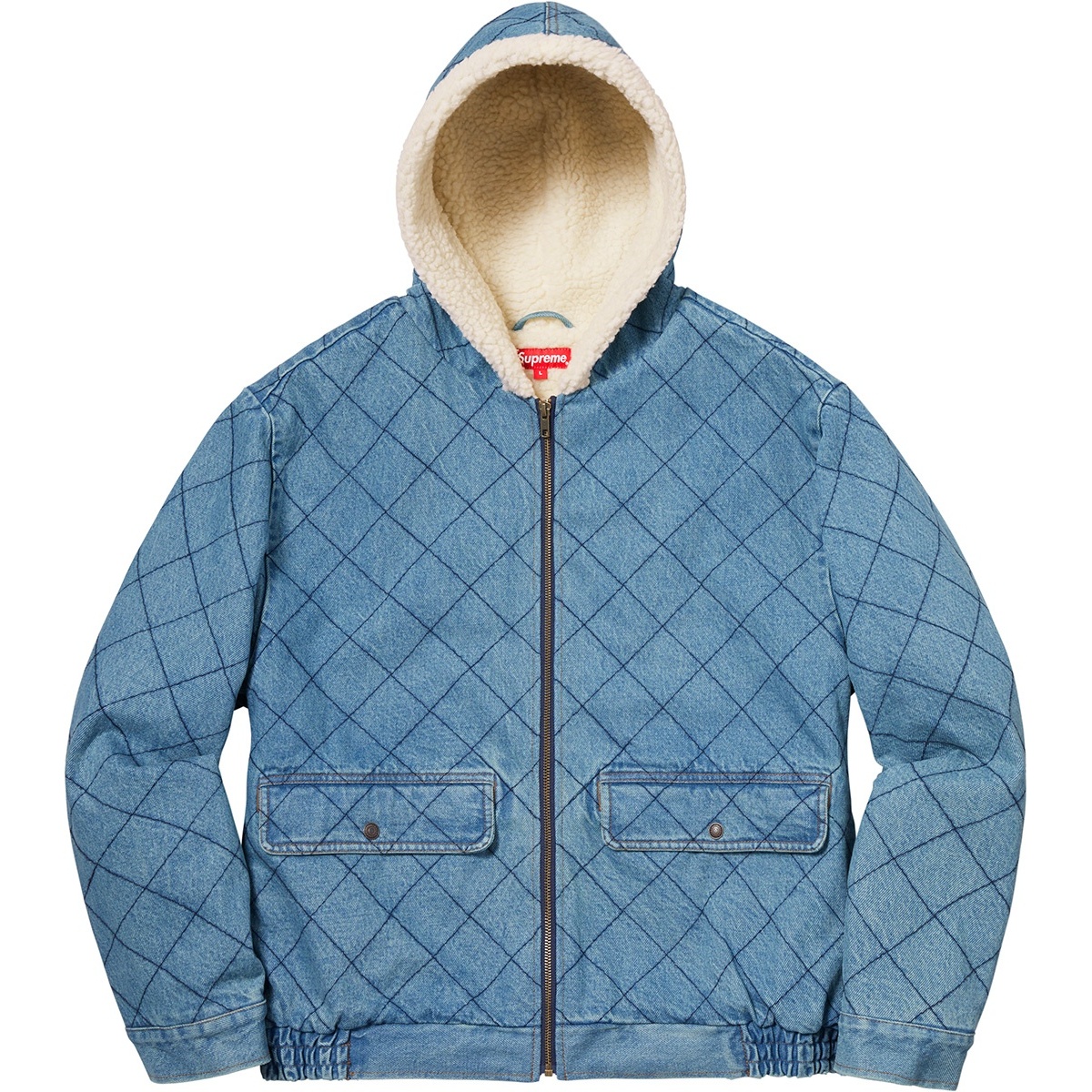 supreme キルティングフライトジャケット Supreme Quilted Denim Pilot Jacket (FW18) - $198