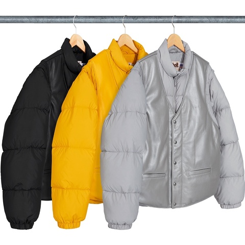 Supreme Supreme®/Schott® Down Leather Vest Puffy Jacket - $628.00