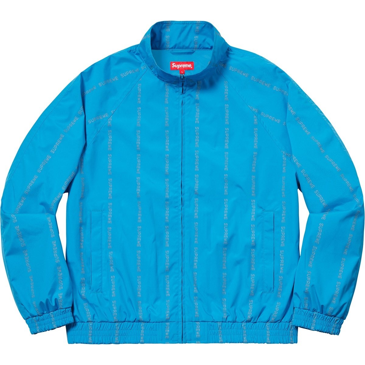 Supreme Reflective Text Track Jacket (FW18) - $198