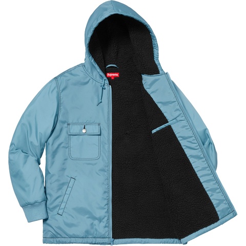Sherpa Lined Nylon Zip Up Jacket - Supreme