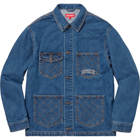 Supreme Diamond Stitch Denim Chore Coat - Colorway