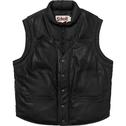 Supreme Supreme®/Schott® Down Leather Vest Puffy Jacket - Colorway