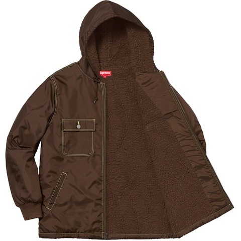 Supreme Sherpa Lined Nylon Zip Up Jacket - Colorway
