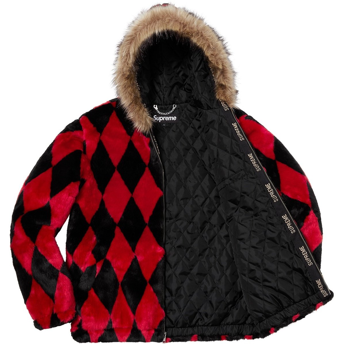 Supreme Diamond Faux Fur Jacket (FW18) - $398