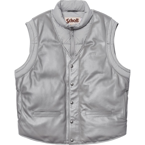 Supreme Supreme®/Schott® Down Leather Vest Puffy Jacket - Colorway