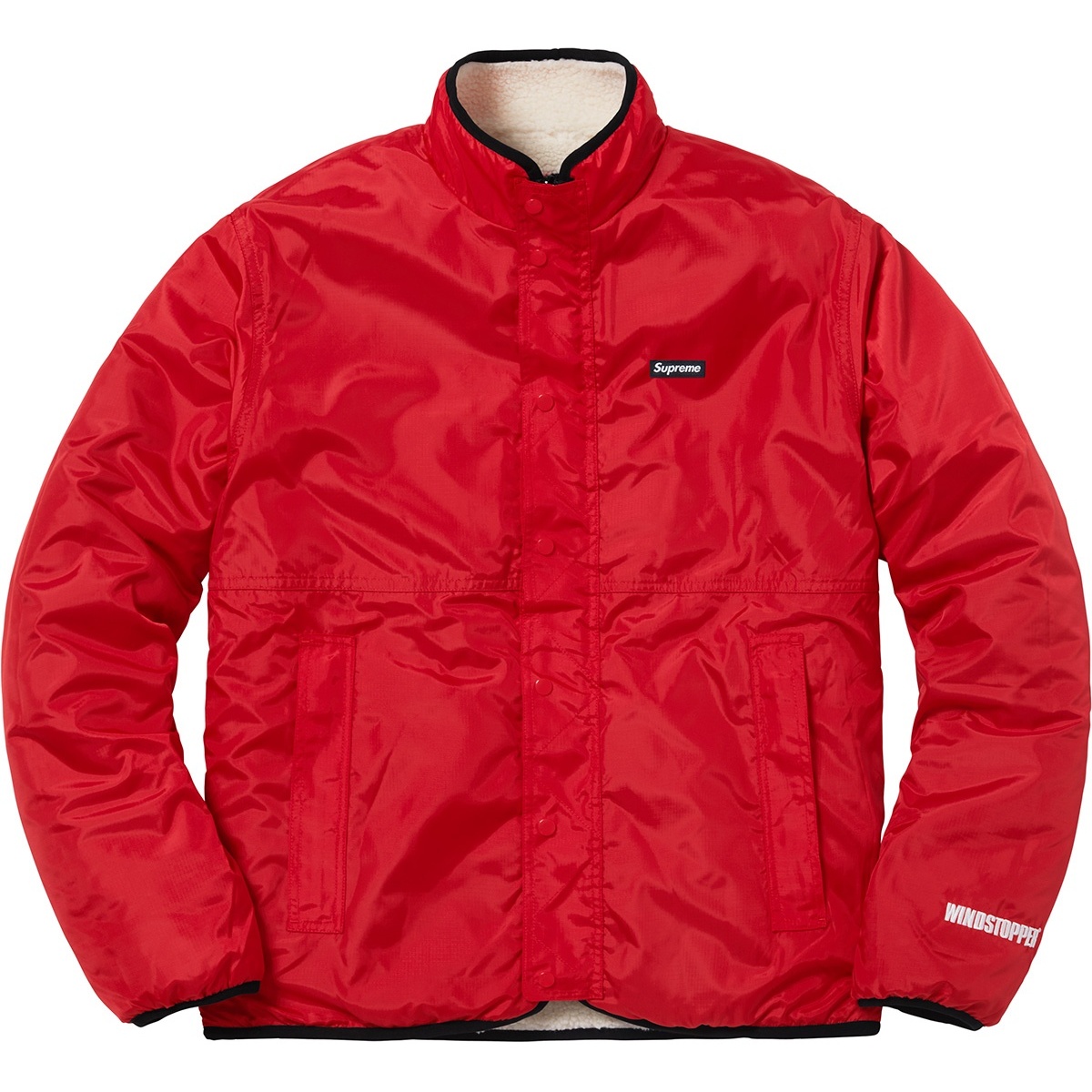 Supreme Reversible Logo Fleece Jacket (FW18) - $228