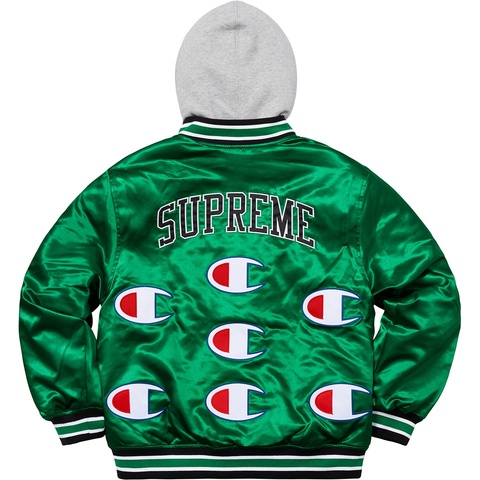 Supreme Supreme®/Champion® Hooded Satin Varsity Jacket - Colorway