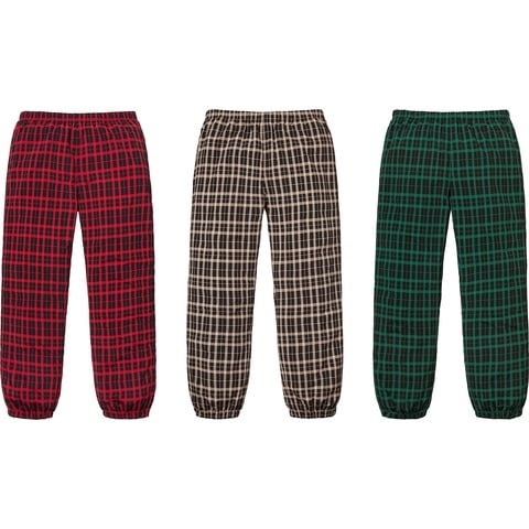Supreme Nylon Plaid Track Pant - $128.00