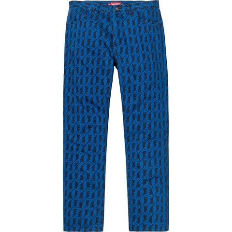 Supreme Printed Washed Regular Jean - $138.00