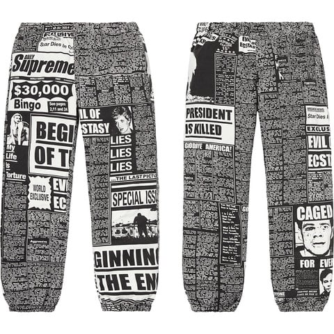 Supreme Newsprint Skate Pant - $128.00