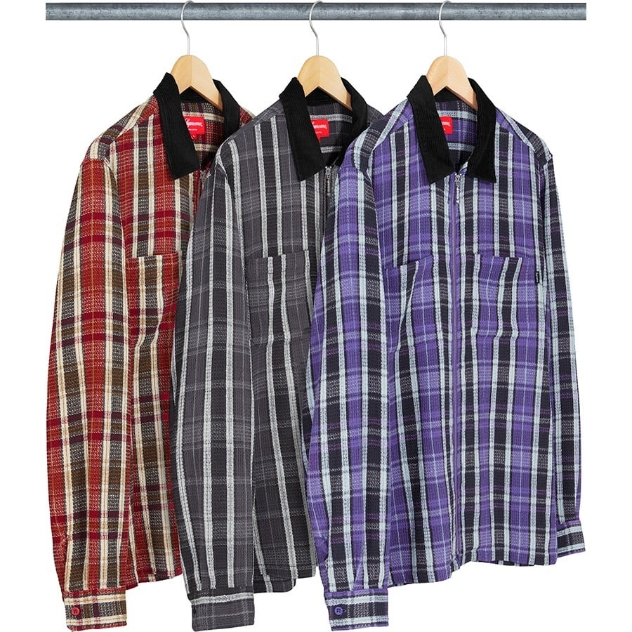 Plaid Thermal Zip Up Shirt - SupremeCommunity