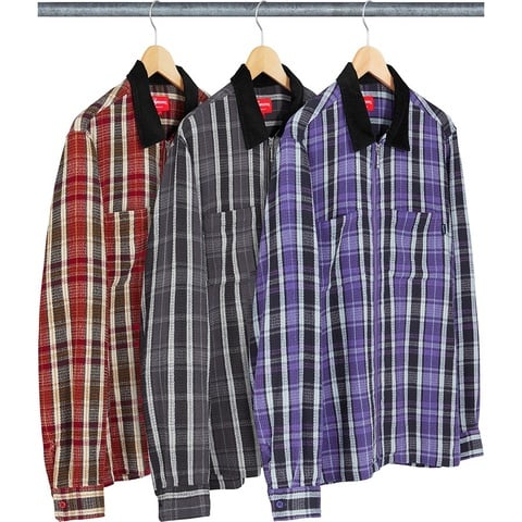Plaid Thermal Zip Up Shirt - fall/winter 2018 - Supreme