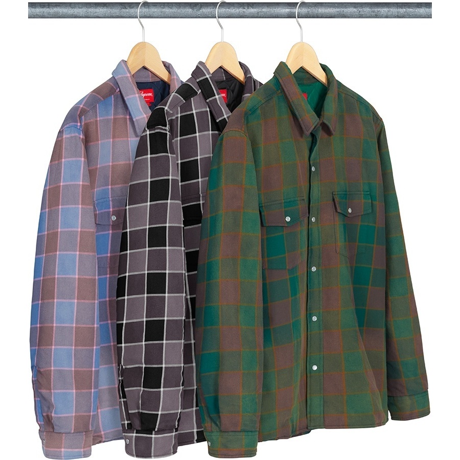 Quilted Faded Plaid Shirt - fall/winter 2018 - Supreme Quilted Faded Plaid Shirt - fall/winter 2018 - Supreme