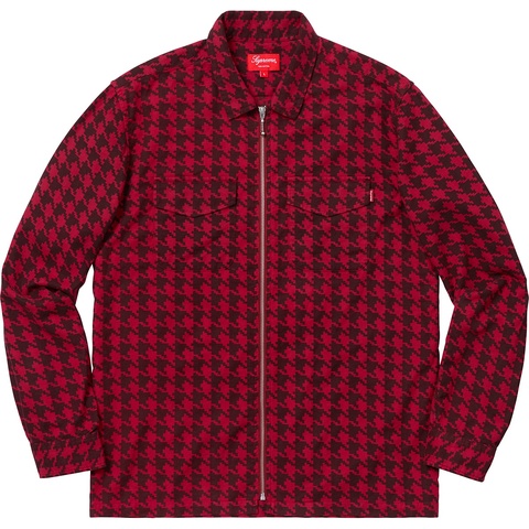 Supreme Houndstooth Flannel Zip Up Shirt - Colorway
