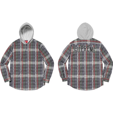 トップス Supreme 18aw Hooded JacquardFlannelShirt Hooded Jacquard Flannel Shirt - fall/winter 2018 - Supreme