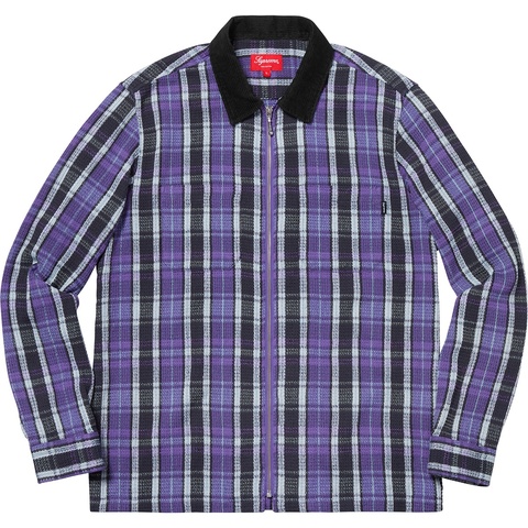 Plaid Thermal Zip Up Shirt - fall/winter 2018 - Supreme