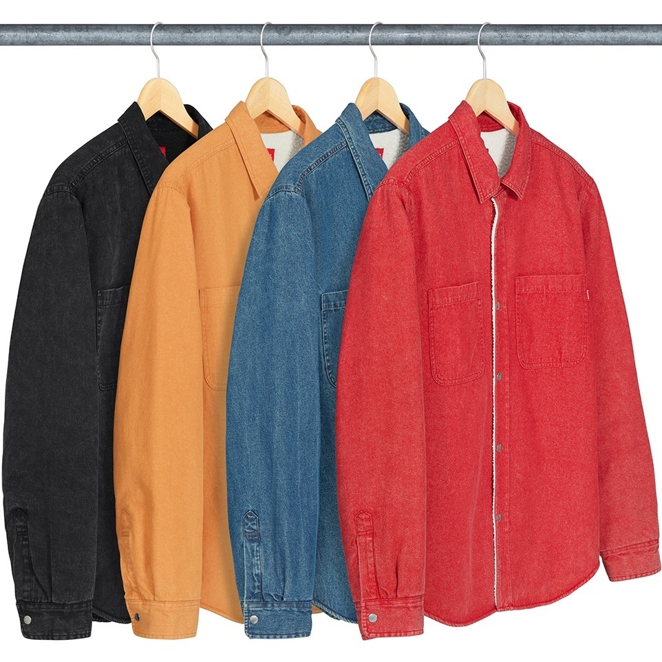 Supreme Sherpa Lined Denim Shirt (fall/winter 2018) - $138.00