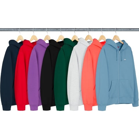 Reflective Small Box Zip Up Sweatshirt - Supreme