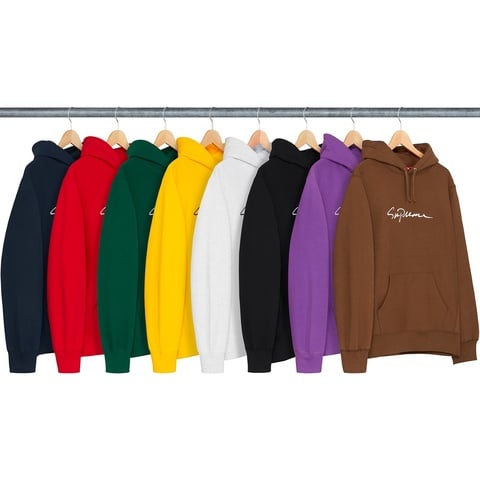 トップス SUPREME Classic Script Hooded Sweatshirt Supreme Classic Script Hooded Sweatshirt Black Men's - FW18 - US