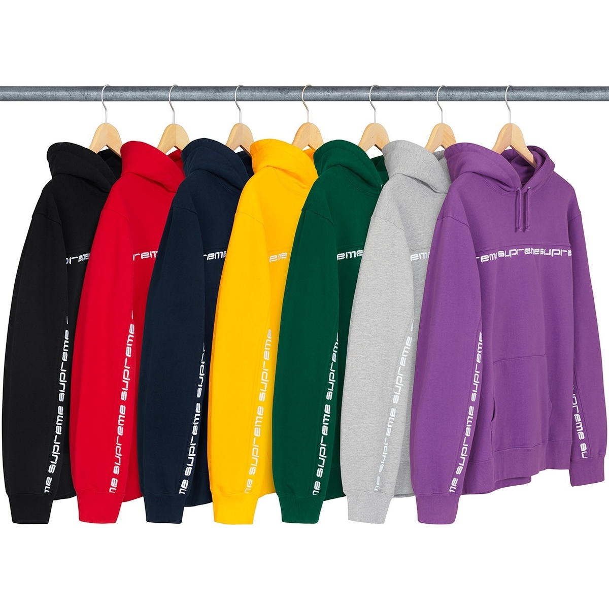 Text Stripe Hooded Sweatshirt - fall/winter 2018 - Supreme